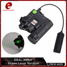 Element airsoft-lanterna tática com laser verde e ir, arma de luz dbal d2, para caça, trilho picatinny 2024 - compre barato