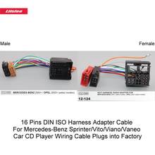Cable adaptador de arnés DIN ISO de 16 pines para Mercedes Benz Sprinter/Vito/Viano/Vaneo, Conector de cableado para reproductor de CD de coche, enchufes en fábrica 2024 - compra barato