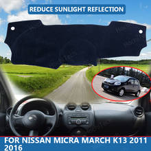 Capa para painel automotivo, capa para nissan micra march k13 2014-2019 2024 - compre barato