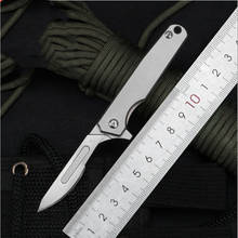 KESIWO J078 Small Folding Knife Titanium Scalpel EDC Medical Engrave Carving Utility Letter Opener Kitchen NEW Hand Tool Knife 2024 - buy cheap