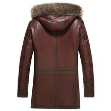 Genuine Leather Pure Natural Coat Men Real Raccoon Fur Collar Jackets Sheepskin Jacket 1765 MY736 2024 - buy cheap