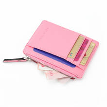 Wallet Mini PU Leather Card Holders Card Slots Purse Small Men Wallet Women Zipper Coin Purse Pocket Ultra Thin Wallet 2024 - buy cheap