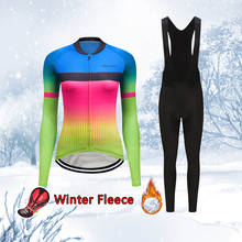 Conjunto de roupa térmica, traje feminino para ciclismo de inverno, camisa de lã térmica, roupas de bicicleta, vestido de mtb, roupa de bicicleta de estrada, blusa, 2021 2024 - compre barato