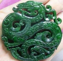 Exquisite silver dragon blue and white jade pendant carving decoration 100% free of freight 2024 - buy cheap