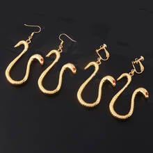 Anime ONE PIECE Snake Ear Clip Earrings For Men Cosplay Boa Hancock Drop Earrings Women Fans Party Jewelry 2024 - buy cheap