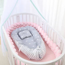 85*55cm Cotton Newborn Baby Bed Portable Travel Bed Washable Babynest Baby Crib Applicable to 0-18 Months Baby Bassinet Bumper 2024 - buy cheap