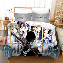 Sword Art Online Bedding Set Queen Size Anime Kirigaya Kazuto Duvet Cover Set Bed Set 3D Quilt  Adults Kids Bedroom Home Textile 2024 - buy cheap
