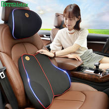 Purenlatx Car Pillow Travel Neck Headrest Back Cushion for Lumbar Support Memory Foam Universal Car Seat with Back Pain Relief 2024 - buy cheap