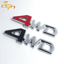 Pegatina de Metal para parte trasera de coche RC 4WD, insignia cromada 3D, emblema de coche, calcomanía de decoración automática, estilo 4WD rojo para maletero de SUV 2024 - compra barato