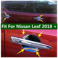 Lapetus для Nissan Leaf 2018 ABS, боковые крышки для дверных ручек автомобиля, автомобильные аксессуары, декоративная рамка, накладка, 4 шт./компл. 2024 - купить недорого