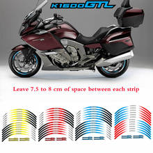 Новый высокого качества 12 шт. обода колеса мотоцикла Светоотражающие стикеры полоса для BMW K1600GTL мото наклейки и k1600 gtl 2024 - купить недорого