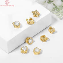 (1217)4PCS 7x9MM Hole 1MM 24K Gold Color Plated Brass with Heart Charms Pendants High Quality Diy Jewelry Accessories 2024 - buy cheap