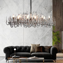 Candelabros de rama minimalistas posmodernos, arte nórdico para sala de estar, hotel, club, comedor, lámparas de metal de diseño 2024 - compra barato
