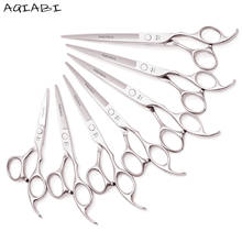 5.5" 6.5‘’ 8‘’ AQIABI Hairdressing Scissors Hair Professional Hair Cutting Scissors Barber Scissors 440C Thinning Shears A1006 2024 - buy cheap