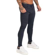 Мужские эластичные джинсы GINGTTO, супероблегающие джинсы с эластичной резинкой на талии, спортивные штаны в стиле хип-хоп, zm172 2024 - купить недорого
