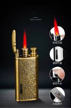 Compact Jet Lighter Torch Turbo Cigar Smoke Windproof Lighter Metal Natural Gas Lighter Red Flame Gadgets 2024 - buy cheap