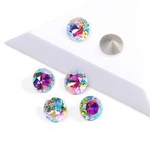 YANRUO-diamantes de imitación 1357 AB, cristal de Color, 6mm, 8mm, 10mm, para decoración de uñas en 3D 2024 - compra barato