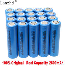 Pilha recarregável 18650, bateria de lítio 18650 v icr18650, 3.7 mah, li-lon, 26f, bateria recarregável 2600, 20 peças 2024 - compre barato
