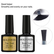 BOLUOYIN UV Gel Top Coat Base Coat Gel 8ML Soak Off For Nail Gel Polish Base Transparent Clear Manicure Primer Nail Varnish Set 2024 - купить недорого