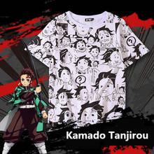 Disfraz de Demon Slayer Kimetsu no Yaiba, camiseta divertida de Tanjirou, sudadera de algodón con capucha, ropa deportiva 2024 - compra barato