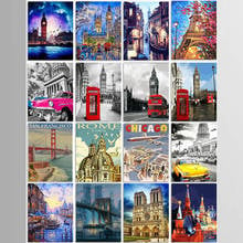 DIY Oil Painting By Numbers Kit acrylic paint by numbers Landmarks of City Wall Art Special gift Canvas Painting on canvas 2024 - buy cheap