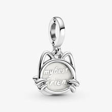 Free Shipping Authentic 925 Sterling Silver My Pet Cat Dangle Charm Fit Original Bracelet For Women DIY Jewelry S925 Bead 2024 - buy cheap