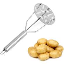 Kapmore 1pc triturador de batata punho ergonômico manual aço inoxidável alimentos masher cozinha acessórios vegetais e frutas 2024 - compre barato