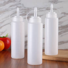 5pcs 240ML Plastic Sauce Squeeze Bottles Clear Salad Sauce Oil Bottle Dispenser For Kitchen BBQ Cooking Supplies Reusable 2024 - buy cheap