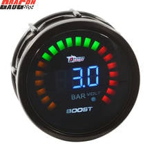 Dragon 52mm Black Shell Auto Car Turbine Turbo Digital Boost Gauge -1~ 3.0 Bar And Voltage Instrument Meter Free Shipping 2024 - buy cheap