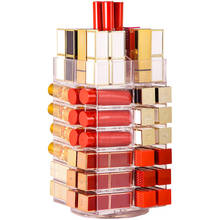 53 gards Lipstick Storage Box Desktop Cosmetic Shelf Cosmetic  Box Lipstick Display Rack 360 Degree Rotation makeup organizer 2024 - buy cheap