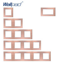 Wallpad Luxury Aluminum Alloy Panel Frame Brown Hotel Panel Vertical and Horizon Frame 1 2 3 4 5 Frames Panel Only 2024 - buy cheap