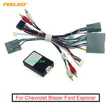 FEELDO-arnés de cableado de Audio para coche, adaptador de cable de instalación estéreo de 16 pines con caja Canbus para Chevrolet Blazer Ford Explorer 2024 - compra barato