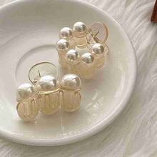 Sweet Mini Round Pearl Hair Clips For Women Girls Hair Claw Barrettes Claw Crab Hairpins Styling Fashion Hair Accessories 2024 - buy cheap