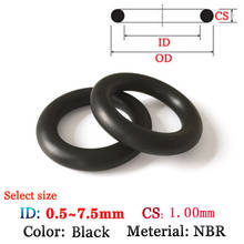 CS 1.0mm Fluoro Rubber O-Ring 50pcs Washer Seals Plastic gasket Silicone ring film oil and water seal gasket NBR material Ring 2024 - buy cheap