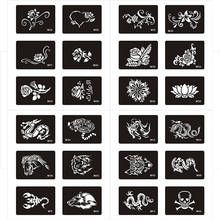 120 Designs Temporary Glitter Tattoo Stencils Book Airbursh Template For Flash Body Art Paint With  Mixed Designs Free Shipping 2024 - buy cheap
