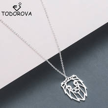Todorova Origami Lion Necklace HipHop Lion Head Pendant Charm Necklace Stainless Steel Jewelry Animal Necklace Party Accessories 2024 - buy cheap