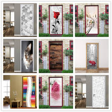 3D Pattern Door Mural Sticker Waterproof Wallpaper for Doors Self-Adhesive Home Decoration Living Room Bedroom DIY Poster Decals 2024 - buy cheap