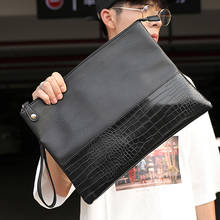 Badenroo Male Envelope bag Simple Alligator Crocodile Leather Business Male Clutch Shoulder bag Fashion Day Clutches Masculina 2024 - buy cheap