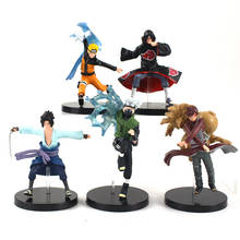 Figuras de acción de Naruto Shippuden Kakashi Sasuke Gaara Uchiha Itachi, modelos de Anime de juguetes de PVC, 9-10cm, 5 unids/lote 2024 - compra barato