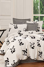 2021 PIQUE Set With Pillowcase Duvet Cover Sets Bed Linen Sheet Modern For Summer Bedspread King Size Quilt Bedclothes Panda 2024 - buy cheap