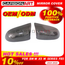 For bm-w X5M F85 X6M F86 dry carbon Mirror Cover Rear Side View caps For bm-w F85 F86 glossy black Mirror Cover 2015+ 2024 - buy cheap