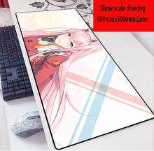 Large XL Darling In The FranXX Mouse Pad 80x30cm Non-Skid Anime Sexy Girl Otaku Mousepad Laptop Notebook Keyboard Mat Gaming Pad 2024 - buy cheap