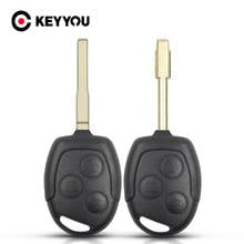 KEYYOU 10x Car Key Shell Uncut FO21 HU101 Blade For Ford Mondeo Focus 2 3 Festiva Fiesta Transit Remote Replacement Key Case 2024 - buy cheap