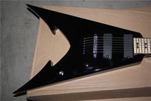 Alta qualidade clássico 7 cordas guitarra, corpo preto, cromo chapeado ferragem, entrega gratuita 2024 - compre barato