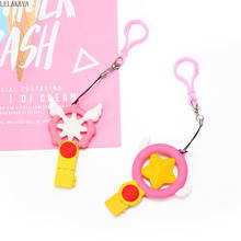 Creative Card Captor Sakura Anime Action Figure Printed Stars Wings Magic Wand Key Shaped USB Flash Disk Keychains Pendants Doll 2024 - buy cheap