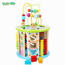 Montessori Wooden toys 10 in 1 Multipurpose Educational Toy Wood Shape Color Sorter for Kids Early Learning Toy For Kids Gift 2024 - buy cheap