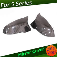 Tampa do espelho retrovisor para bmw, capa de fibra de carbono e hron, para modelos f10, f11, f07, f18, 2014, 2015, 2016 e 2017 2024 - compre barato