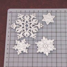 Snowflake Cutting Dies Christmas Cutting Dies 4pcs/set Stencils Die Cut for Party DIY Scrapbooking Album Paper Card Embossing 2024 - купить недорого