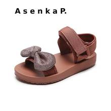 New Children's sandals summer girls baby sandals baby soft-soled cloth children's shoes fashion kids beach sandals toddler shoes 2024 - buy cheap