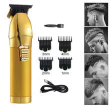 Máquina de cortar cabelo profissional elétrica aparador de pêlos para homens sem fio carregável barbeador barbeiro corte cabelo estilo grooming kit 2024 - compre barato